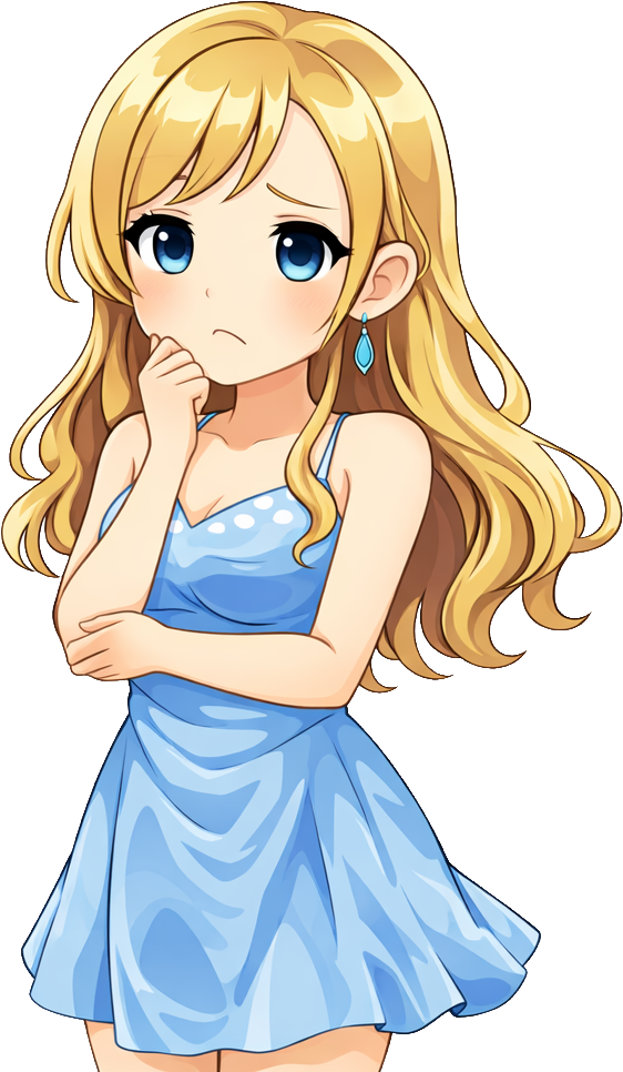 困った顔の女の子