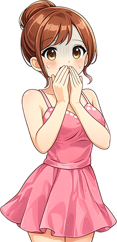 困った顔の女の子