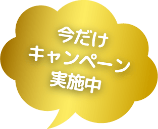 今だけキャンペーン実施中
